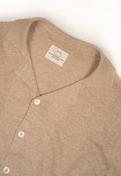 Men's Open Collar Knit - Brown