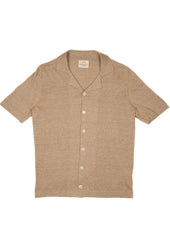 Men's Open Collar Knit - Brown