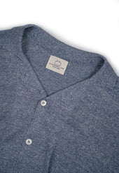 Men's Open Collar Knit - Light Blue