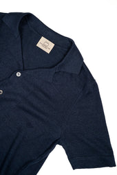 Men's Open Collar Knit - Navy