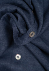 Men's Open Collar Knit - Navy