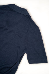 Men's Open Collar Knit - Navy