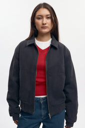 Men's A-2 Bomber Jacket in Washed Black