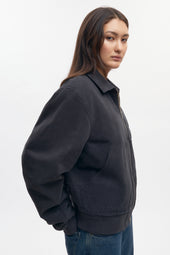 Men's A-2 Bomber Jacket in Washed Black