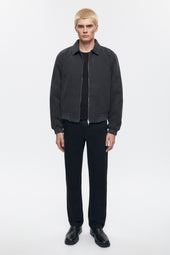 Men's A-2 Bomber Jacket in Washed Black