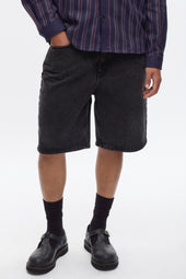 Antifit Denim Shorts in Washed Black