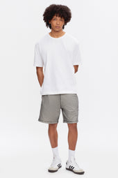 Atlas 2-Tone Waffle Short in Marshmallow/Black
