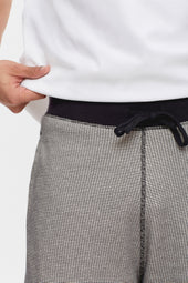 Atlas 2-Tone Waffle Short in Marshmallow/Black