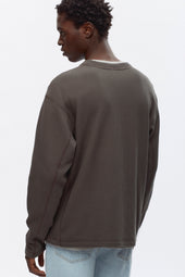 Atlas Waffle Cardigan in Beluga