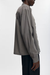 Cairo Linen Shirt in Warm Grey
