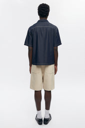 Men's Chambray Camp Shirt in Rinse