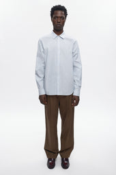 Men's Classic Stripe Shirt in Light Blue Stripe