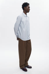 Men's Classic Stripe Shirt in Light Blue Stripe