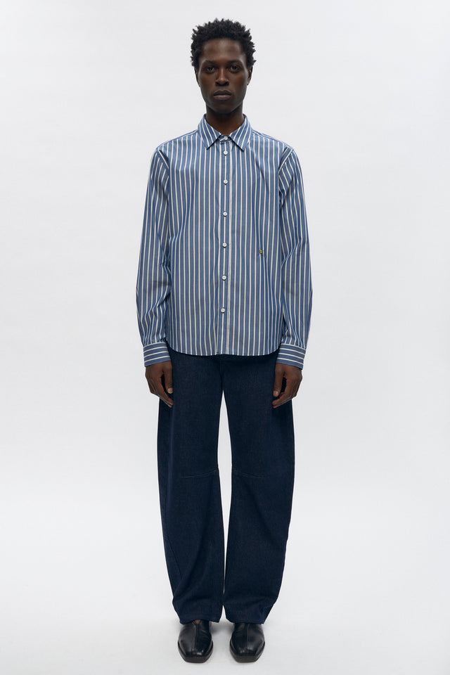 Classic Stripe Shirt in Navy Stripe