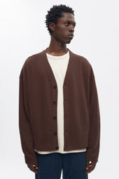 Men's Cozy Cardigan in Coffee Bean