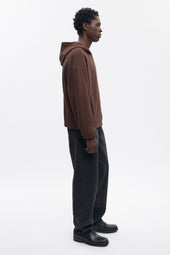 Men's Cozy Zip Hoodie in Coffee Bean