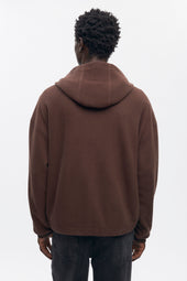Men's Cozy Zip Hoodie in Coffee Bean