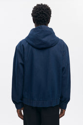 Men's Denim Hooded Jacket in Rinse