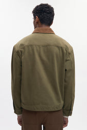 Men's Denim Overshirt in Olive