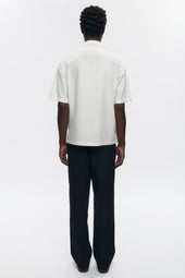 Men's Half Zip Shirt in Marshmallow