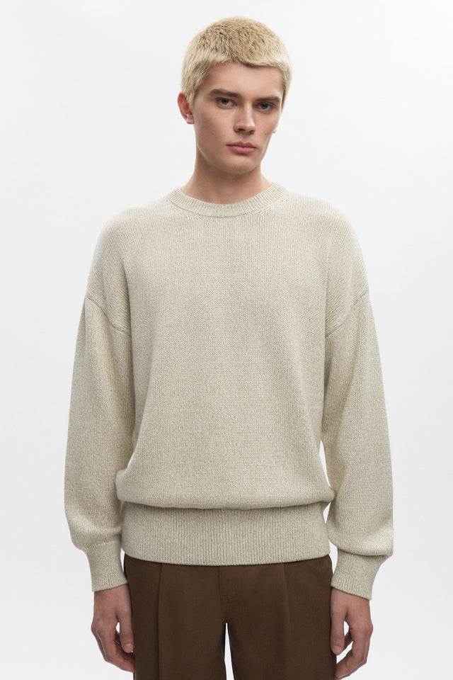 Men's Hamatah Sweater in Oat Melange