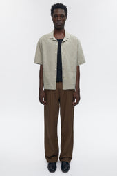 Linen Camp Shirt in Olive