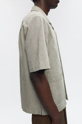 Linen Camp Shirt in Olive