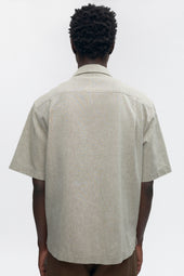 Linen Camp Shirt in Olive