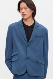 Linen Laureate Jacket in Nile Blue