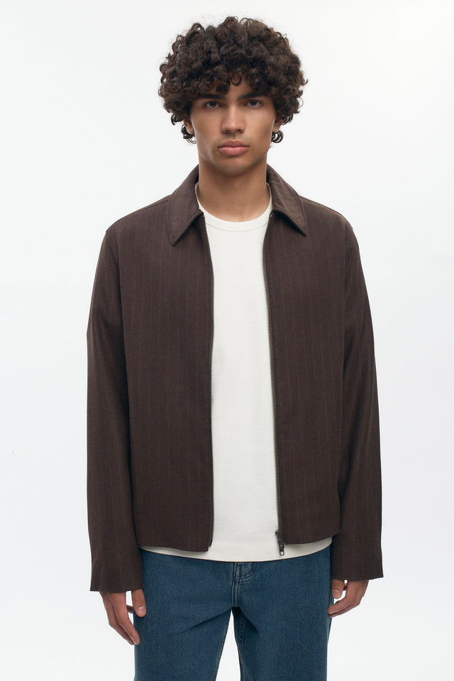 Men's Malik Wool Jacket in Coffee Bean