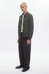 Men's Malik Wool Trouser in Coffee Bean
