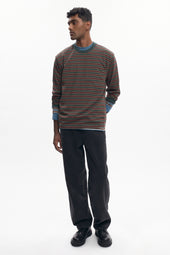 Men's Midweight Longsleeve in Bottle Green/Plum/Otter