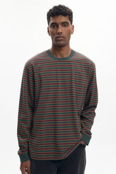 Men's Midweight Longsleeve in Bottle Green/Plum/Otter