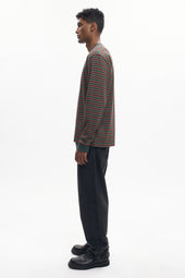 Men's Midweight Longsleeve in Bottle Green/Plum/Otter
