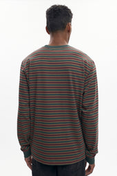 Men's Midweight Longsleeve in Bottle Green/Plum/Otter
