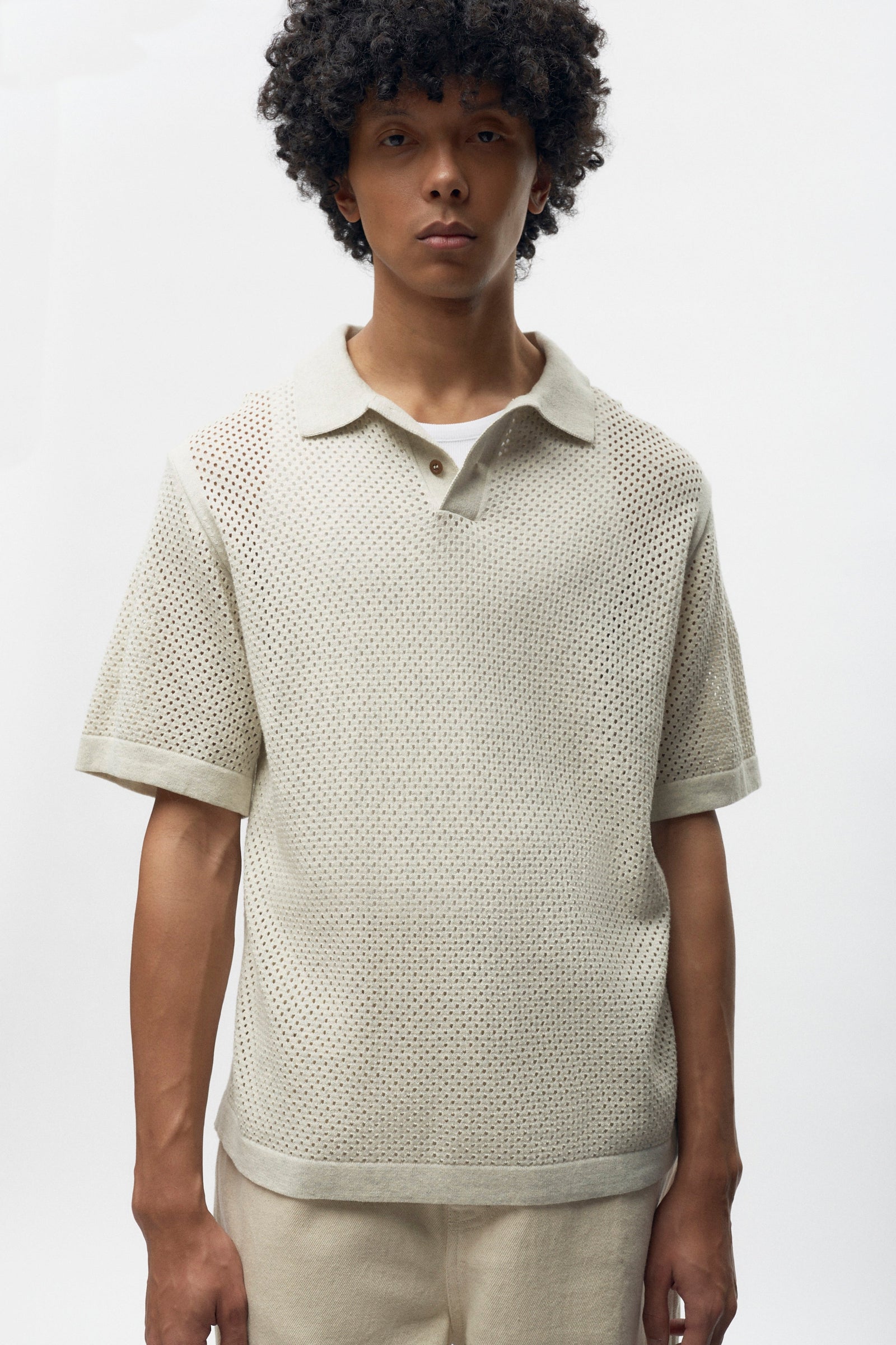 Mina Polo in Oat Melange