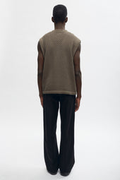 Mina Vest in Dark Taupe