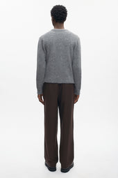 Men's Noor Fuzzy Cardigan in Medium Grey