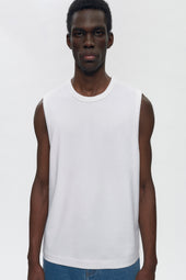 Men's Relaxed Tank in White