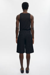 Twill Bermuda Shorts in Black