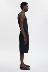 Twill Bermuda Shorts in Black