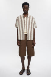 Twill Bermuda Shorts in Walnut