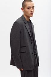 Wool Laureate Jacket in Charcoal Houndstooth