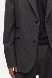 Wool Laureate Jacket in Charcoal Houndstooth