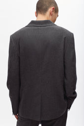 Wool Laureate Jacket in Charcoal Houndstooth