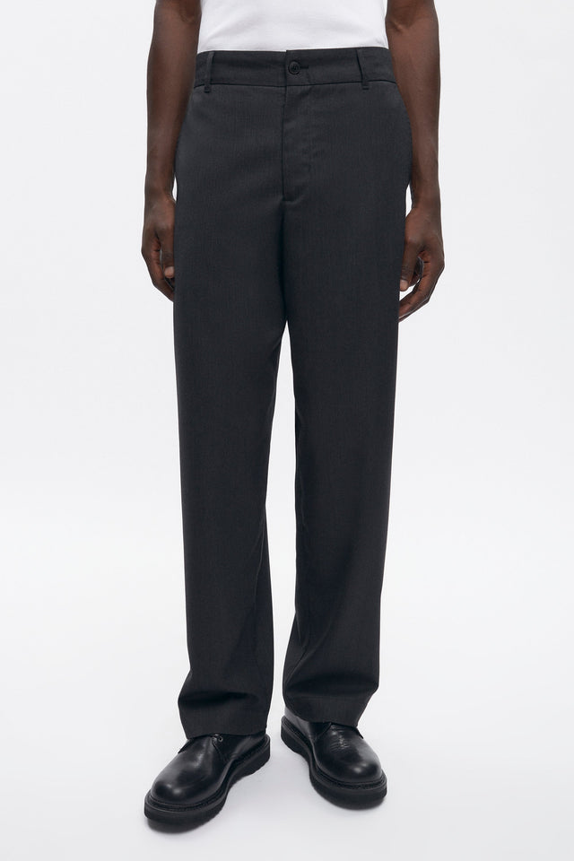 Men's Wool Trouser in Charcoal