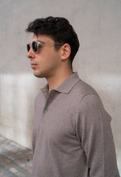 Men S Extra Fine Merino Wool Long Sleeve Polo