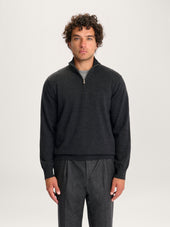 The 24 Merino Half Zip || Dark Grey | Merino Wool