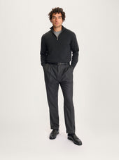 The 24 Merino Half Zip Dark Grey Merino Wool
