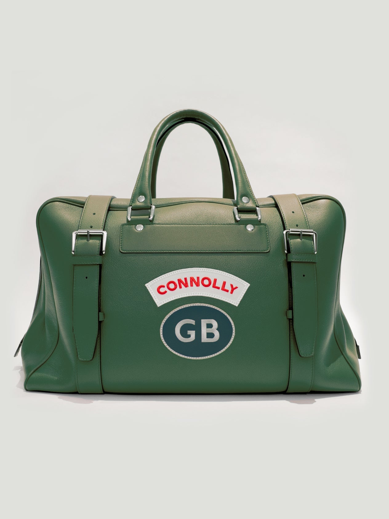 Green Sports Grip Bag With Badges